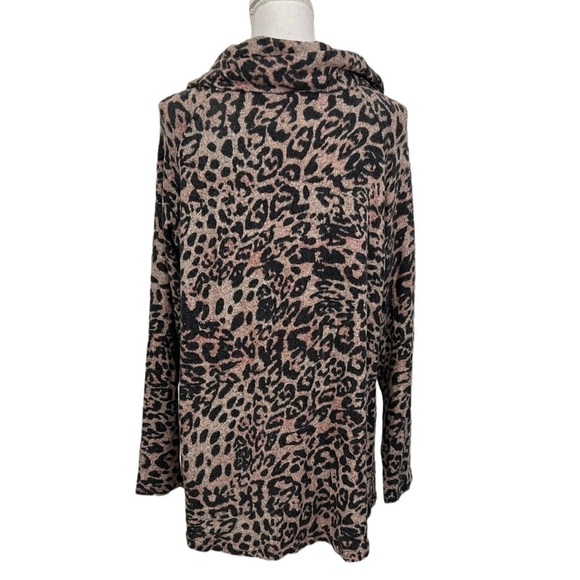 Soft Surroundings Large Felina Animal Print Tunic Sweater Cowl New - Picture 5 of 9
